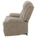HOUSTON UPHOLSTERED POWER LIFT RECLINER CHAIR CAMEL - Image 9