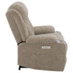 HOUSTON UPHOLSTERED POWER LIFT RECLINER CHAIR CAMEL - Image 12