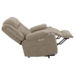 HOUSTON UPHOLSTERED POWER LIFT RECLINER CHAIR CAMEL - Image 13