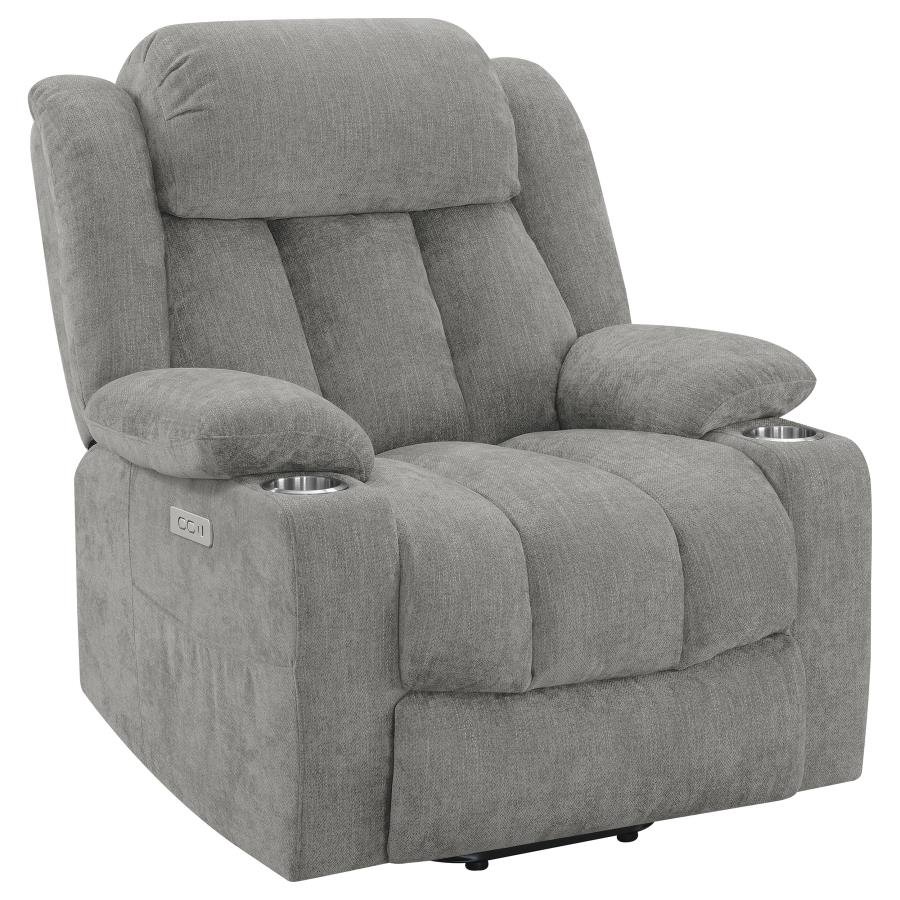 602284P_04x900.jpg HOUSTON UPHOLSTERED POWER LIFT RECLINER GREY - Image 1