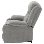 HOUSTON UPHOLSTERED POWER LIFT RECLINER GREY - Image 9