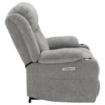 HOUSTON UPHOLSTERED POWER LIFT RECLINER GREY - Image 12