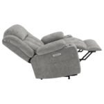 HOUSTON UPHOLSTERED POWER LIFT RECLINER GREY - Image 13