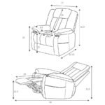 HOUSTON UPHOLSTERED POWER LIFT RECLINER GREY - Image 17