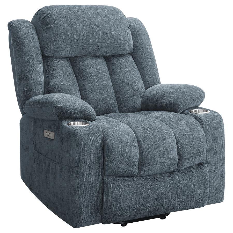602294P_04x900.jpg HOUSTON UPHOLSTERED POWER LIFT RECLINER SLATE BLUE - Image 1