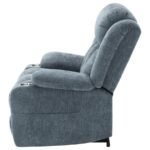 HOUSTON UPHOLSTERED POWER LIFT RECLINER SLATE BLUE - Image 9