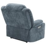 HOUSTON UPHOLSTERED POWER LIFT RECLINER SLATE BLUE - Image 11
