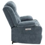 HOUSTON UPHOLSTERED POWER LIFT RECLINER SLATE BLUE - Image 12