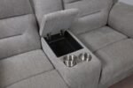 GILSON 3-PIECE CHENILLE UPHOLSTERED RECLINING SOFA SET GREY - Image 12