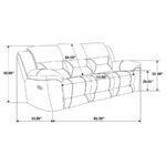 GILSON 3-PIECE CHENILLE UPHOLSTERED RECLINING SOFA SET GREY - Image 15