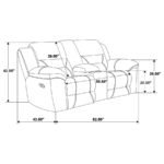 GILSON 3-PIECE CHENILLE UPHOLSTERED RECLINING SOFA SET GREY - Image 16