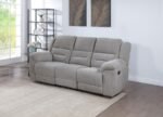 GILSON CHENILLE UPHOLSTERED RECLINING SOFA GREY - Image 2