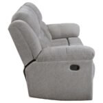 GILSON CHENILLE UPHOLSTERED RECLINING SOFA GREY - Image 7