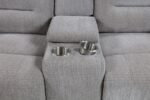 GILSON CHENILLE UPHOLSTERED RECLINING LOVESEAT GREY - Image 8