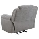 GILSON CHENILLE UPHOLSTERED GLIDER RECLINER CHAIR GREY - Image 5