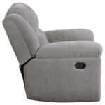 GILSON CHENILLE UPHOLSTERED GLIDER RECLINER CHAIR GREY - Image 6