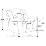 GILSON CHENILLE UPHOLSTERED GLIDER RECLINER CHAIR GREY - Image 10