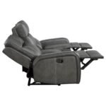 RAELYNN 3-PIECE UPHOLSTERED RECLINING SOFA SET GREY - Image 6