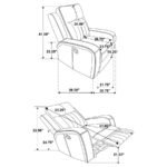 RAELYNN 3-PIECE UPHOLSTERED RECLINING SOFA SET GREY - Image 18