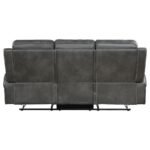 RAELYNN UPHOLSTERED TRACK ARM MOTION SOFA GREY - Image 5
