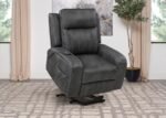 RAELYNN UPHOLSTERED POWER LIFT RECLINER CHAIR GREY - Image 3