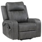 RAELYNN UPHOLSTERED POWER LIFT RECLINER CHAIR GREY - Image 4