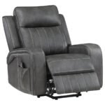 RAELYNN UPHOLSTERED POWER LIFT RECLINER CHAIR GREY