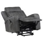 RAELYNN UPHOLSTERED POWER LIFT RECLINER CHAIR GREY - Image 6