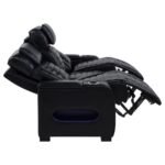 ZUMA FAUX LEATHER DUAL POWER RECLINING LED SOFA BLACK - Image 7