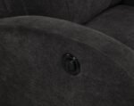 GRANT FABRIC UPHOLSTERED POWER RECLINER CHAIR CHARCOAL GREY - Image 8