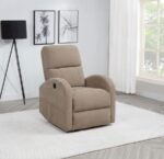 GRANT FABRIC UPHOLSTERED POWER RECLINER CHAIR CAMEL - Image 2