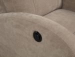 GRANT FABRIC UPHOLSTERED POWER RECLINER CHAIR CAMEL - Image 8