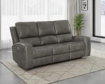 BRICKSTON TRIPLE POWER RECLINING SOFA CHARCOAL - Image 2