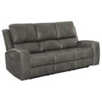 BRICKSTON TRIPLE POWER RECLINING SOFA CHARCOAL - Image 3