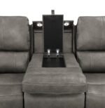 BRICKSTON TRIPLE POWER RECLINING SOFA CHARCOAL - Image 9
