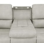 BRICKSTON 3-PIECE TRIPLE POWER RECLINING SOFA SET GREY - Image 9