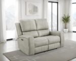 BRICKSTON TRIPLE POWER RECLINING LOVESEAT GREY - Image 2