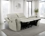 BRICKSTON TRIPLE POWER RECLINING LOVESEAT GREY - Image 3