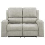 BRICKSTON TRIPLE POWER RECLINING LOVESEAT GREY - Image 5