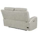 BRICKSTON TRIPLE POWER RECLINING LOVESEAT GREY - Image 8