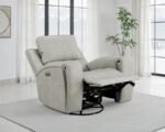 BRICKSTON TRIPLE POWER SWIVEL GLIDER RECLINER GREY - Image 3