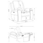 BRICKSTON TRIPLE POWER SWIVEL GLIDER RECLINER GREY - Image 14