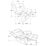 LAWRENCE 3-PIECE UPHOLSTERED RECLINING SOFA SET CHARCOAL - Image 12