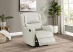 KELSEY UPHOLSTERED ENGLISH ARM RECLINER CHAIR IVORY - Image 3