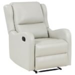 KELSEY UPHOLSTERED ENGLISH ARM RECLINER CHAIR IVORY - Image 4