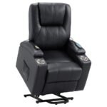 ARMSTRONG UPHOLSTERED POWER LIFT MASSAGE RECLINER BLACK - Image 7