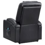 ARMSTRONG UPHOLSTERED POWER LIFT MASSAGE RECLINER BLACK - Image 8