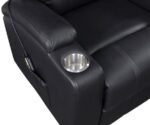 ARMSTRONG UPHOLSTERED POWER LIFT MASSAGE RECLINER BLACK - Image 10