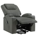ARMSTRONG UPHOLSTERED POWER LIFT MASSAGE RECLINER GREY - Image 5