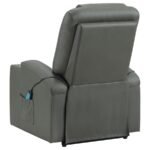 ARMSTRONG UPHOLSTERED POWER LIFT MASSAGE RECLINER GREY - Image 8